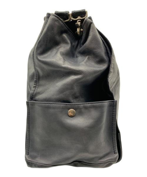 Y's（ワイズ）Y's (ワイズ) レザーショルダーバッグ ブルーの古着・服飾アイテム