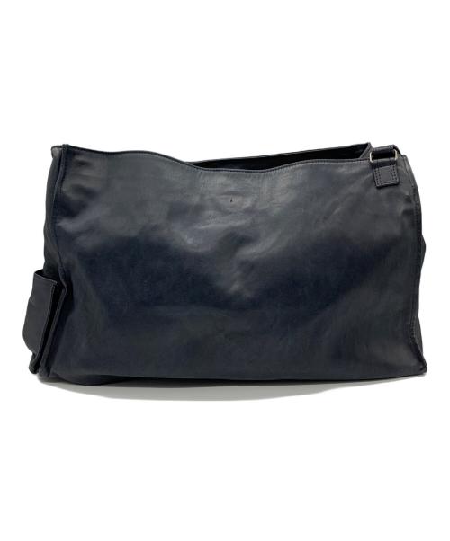 Y's（ワイズ）Y's (ワイズ) レザーショルダーバッグ ブルーの古着・服飾アイテム