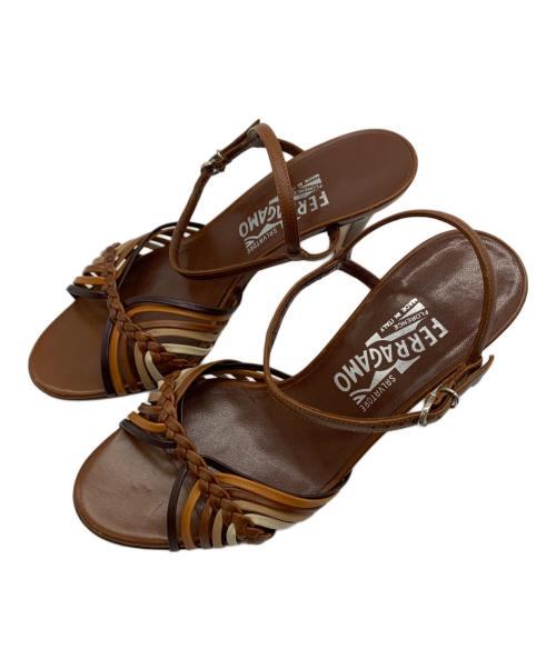 Salvatore Ferragamo（サルヴァトーレ フェラガモ）Salvatore Ferragamo (サルヴァトーレ フェラガモ) ストラップサンダル ブラウン サイズ:5 1/2の古着・服飾アイテム