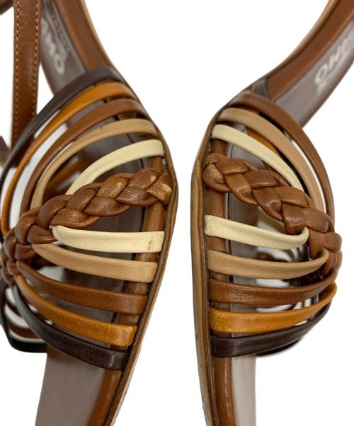 Salvatore Ferragamo（サルヴァトーレ フェラガモ）Salvatore Ferragamo (サルヴァトーレ フェラガモ) ストラップサンダル ブラウン サイズ:5 1/2の古着・服飾アイテム