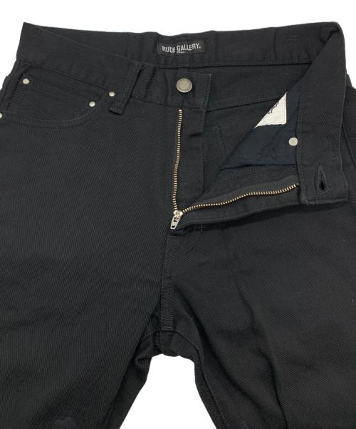 RUDE GALLERY（ルードギャラリー）RUDE GALLERY (ルードギャラリー) THE Distortion Districts 生形真一 コラボパンツ ブラック サイズ:Sの古着・服飾アイテム