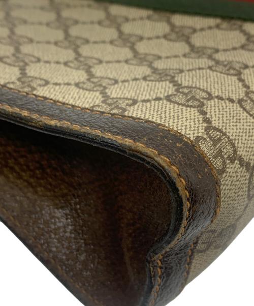 GUCCI（グッチ）GUCCI (グッチ) オールドグッチ シェリーライン クラッチバッグ  ブラウンの古着・服飾アイテム