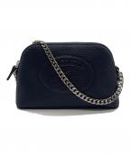 LACOSTEラコステ）の古着「トラぺゾイドチェーンショルダーバッグ」｜ブルー