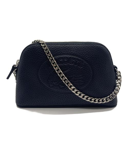 LACOSTE（ラコステ）LACOSTE (ラコステ) トラぺゾイドチェーンショルダーバッグ  ブルーの古着・服飾アイテム