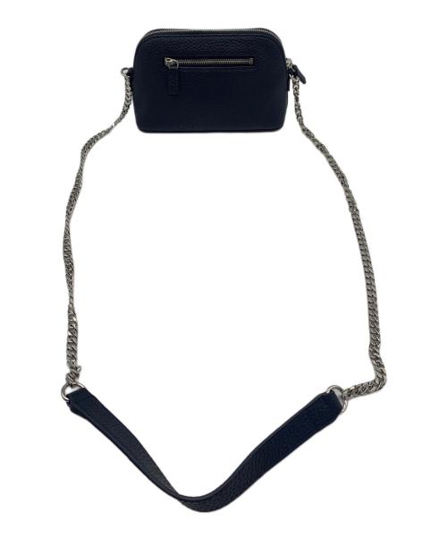 LACOSTE（ラコステ）LACOSTE (ラコステ) トラぺゾイドチェーンショルダーバッグ  ブルーの古着・服飾アイテム