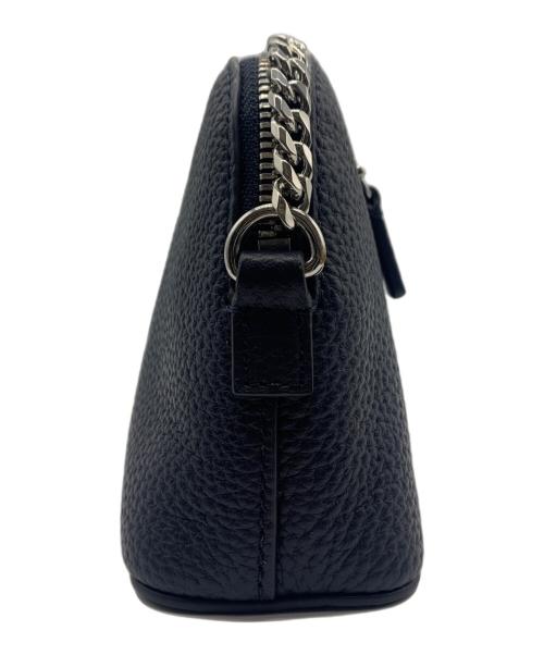 LACOSTE（ラコステ）LACOSTE (ラコステ) トラぺゾイドチェーンショルダーバッグ  ブルーの古着・服飾アイテム