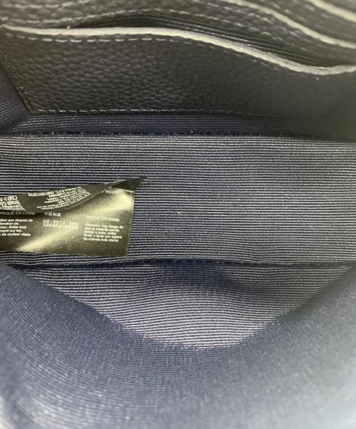 LACOSTE（ラコステ）LACOSTE (ラコステ) トラぺゾイドチェーンショルダーバッグ  ブルーの古着・服飾アイテム