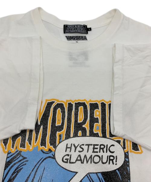 Hysteric Glamour（ヒステリックグラマー）Hysteric Glamour (ヒステリックグラマー) プリントTシャツ ホワイト サイズ:Lの古着・服飾アイテム