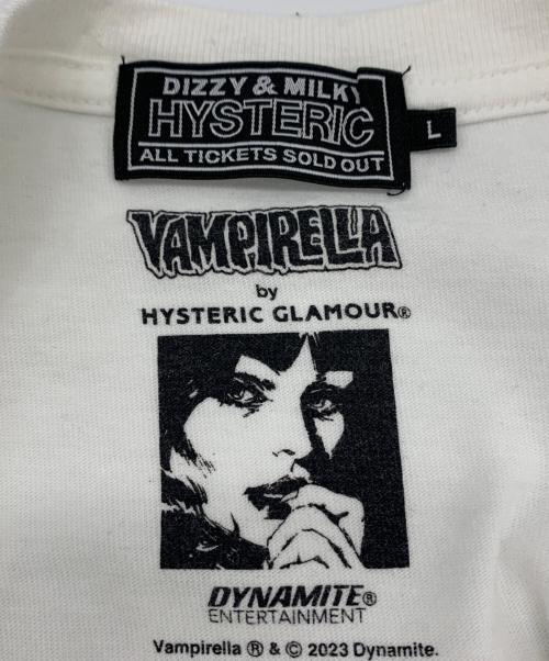Hysteric Glamour（ヒステリックグラマー）Hysteric Glamour (ヒステリックグラマー) プリントTシャツ ホワイト サイズ:Lの古着・服飾アイテム