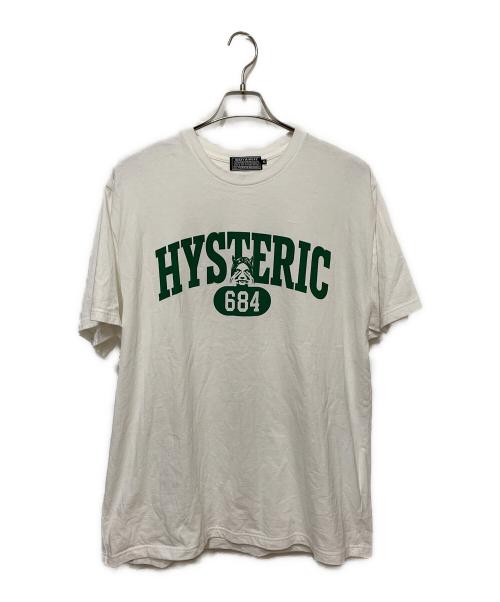 Hysteric Glamour（ヒステリックグラマー）Hysteric Glamour (ヒステリックグラマー) EVIL COLLEGETシャツ ホワイト サイズ:XLの古着・服飾アイテム