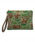 FEILERフェイラー）の古着「ツンツンバンビーノ クラッチバッグ」｜グリーン×ブラウン