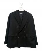 MAISON SPECIALメゾンスペシャル）の古着「Wool Mix Smooth Prime-Over Peaked Lapel Double Tailored Jacket」｜ブラック