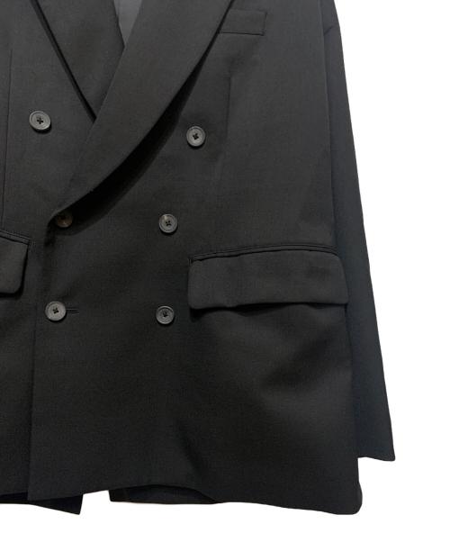 MAISON SPECIAL（メゾンスペシャル）MAISON SPECIAL (メゾンスペシャル) Wool Mix Smooth Prime-Over Peaked Lapel Double Tailored Jacket ブラックの古着・服飾アイテム