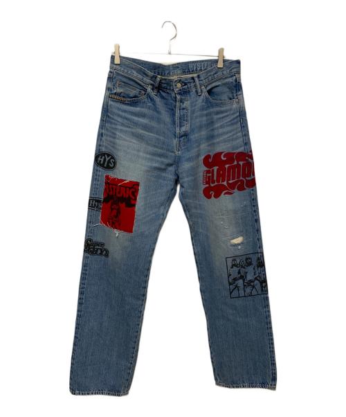 Hysteric Glamour（ヒステリックグラマー）Hysteric Glamour (ヒステリックグラマー) DIARY OF A BAD GIRLリメイク 60’S XXストレートデニムパンツ ブルー サイズ:32inchの古着・服飾アイテム