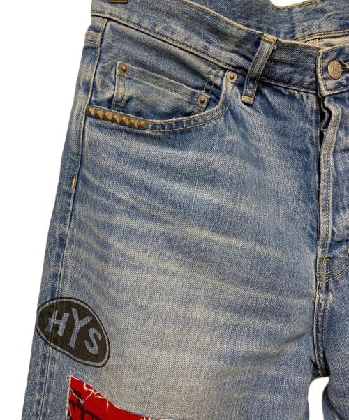 Hysteric Glamour（ヒステリックグラマー）Hysteric Glamour (ヒステリックグラマー) DIARY OF A BAD GIRLリメイク 60’S XXストレートデニムパンツ ブルー サイズ:32inchの古着・服飾アイテム