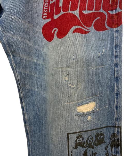 Hysteric Glamour（ヒステリックグラマー）Hysteric Glamour (ヒステリックグラマー) DIARY OF A BAD GIRLリメイク 60’S XXストレートデニムパンツ ブルー サイズ:32inchの古着・服飾アイテム