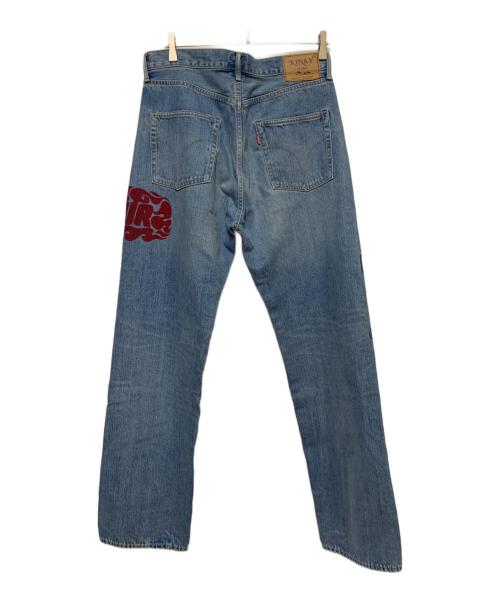 Hysteric Glamour（ヒステリックグラマー）Hysteric Glamour (ヒステリックグラマー) DIARY OF A BAD GIRLリメイク 60’S XXストレートデニムパンツ ブルー サイズ:32inchの古着・服飾アイテム