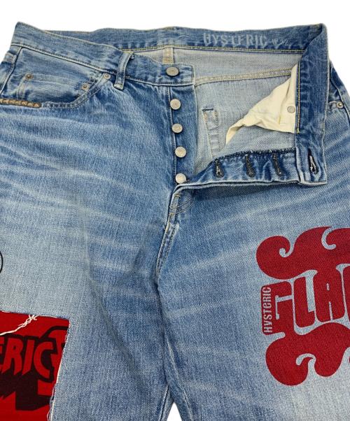 Hysteric Glamour（ヒステリックグラマー）Hysteric Glamour (ヒステリックグラマー) DIARY OF A BAD GIRLリメイク 60’S XXストレートデニムパンツ ブルー サイズ:32inchの古着・服飾アイテム