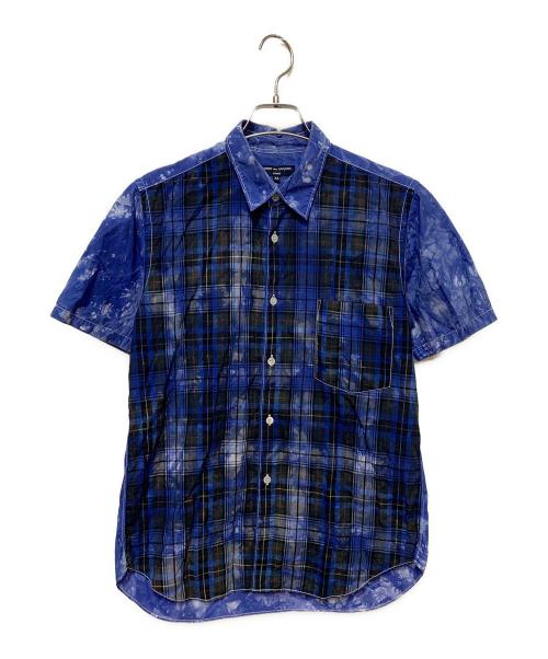 COMME des GARCONS HOMME（コムデギャルソン オム）COMME des GARCONS HOMME (コムデギャルソン オム) オーバーダイ ムラ染め 切替半袖シャツ ブルー サイズ:XSの古着・服飾アイテム