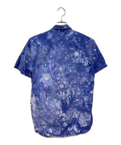 COMME des GARCONS HOMME（コムデギャルソン オム）COMME des GARCONS HOMME (コムデギャルソン オム) オーバーダイ ムラ染め 切替半袖シャツ ブルー サイズ:XSの古着・服飾アイテム