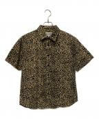 Temptationテンプテーション）の古着「レオパード柄 半袖シャツ」｜ベージュ×ブラウン