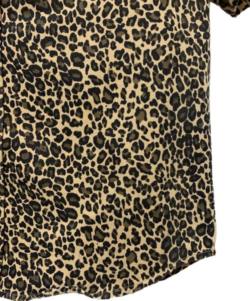 Temptation（テンプテーション）Temptation (テンプテーション) レオパード柄 半袖シャツ ベージュ×ブラウン サイズ:Mの古着・服飾アイテム