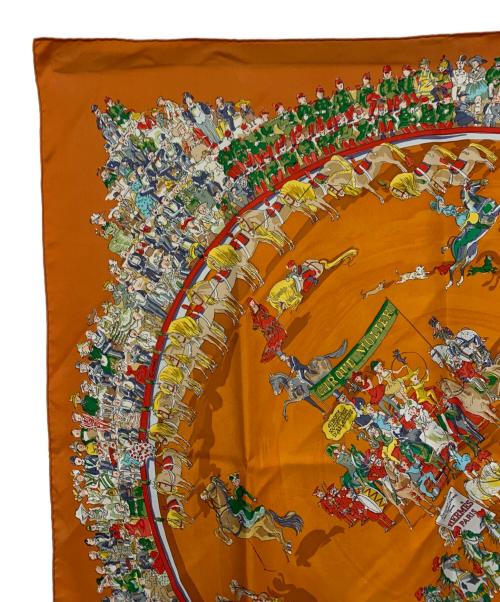 HERMES（エルメス）HERMES (エルメス) カレ90 GIRQUE MOLIER オレンジの古着・服飾アイテム