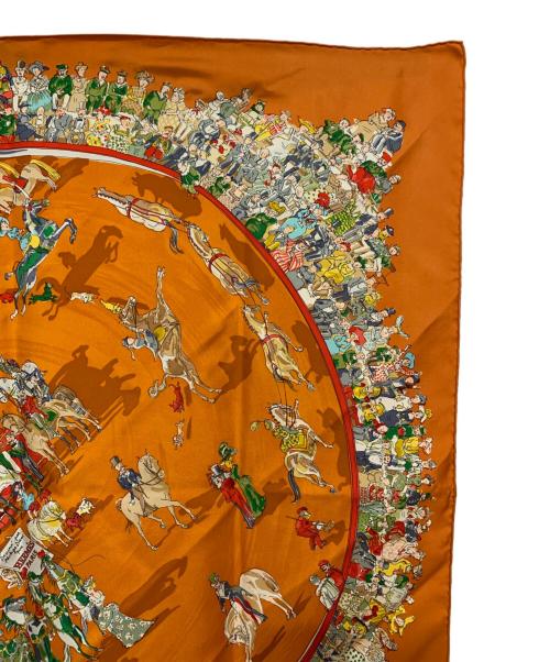 HERMES（エルメス）HERMES (エルメス) カレ90 GIRQUE MOLIER オレンジの古着・服飾アイテム