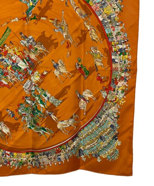 HERMES（エルメス）HERMES (エルメス) カレ90 GIRQUE MOLIER オレンジの古着・服飾アイテム