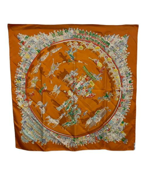 HERMES（エルメス）HERMES (エルメス) カレ90 GIRQUE MOLIER オレンジの古着・服飾アイテム