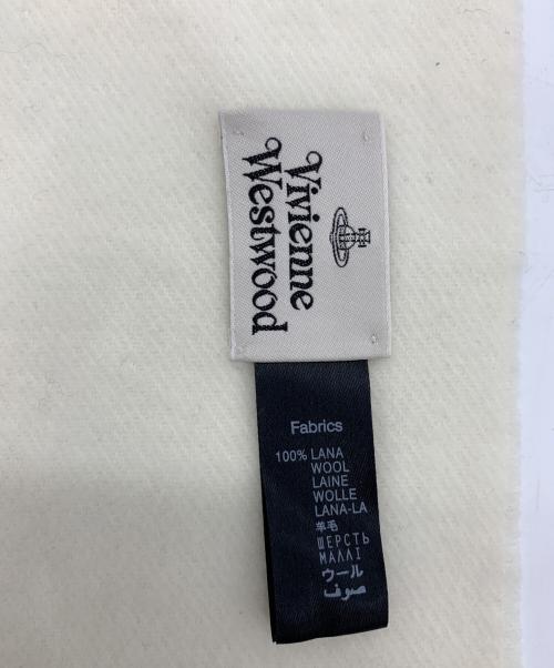 Vivienne Westwood（ヴィヴィアンウエストウッド）Vivienne Westwood (ヴィヴィアンウエストウッド) WOOLマフラー ホワイトの古着・服飾アイテム