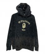 A BATHING APEア ベイシング エイプ）の古着「Overdye Pullover Hoodie」｜ブラック