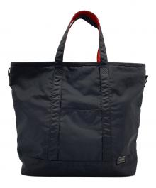 PORTER（ポーター）の古着「L-FINE トートバッグ」｜ブラック