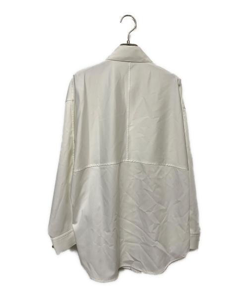 Loungedress（ラウンジドレス）Loungedress (ラウンジドレス) サテンBIGシャツ ホワイト サイズ:F 未使用品の古着・服飾アイテム