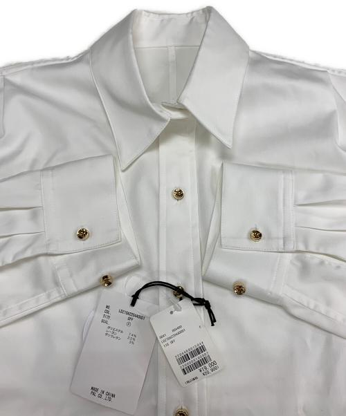 Loungedress（ラウンジドレス）Loungedress (ラウンジドレス) サテンBIGシャツ ホワイト サイズ:F 未使用品の古着・服飾アイテム