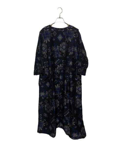 plantation（プランテーション）Plantation (プランテーション) S エンブロJQ ワンピース ネイビー×ブラック サイズ:M 未使用品の古着・服飾アイテム