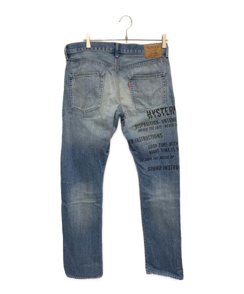 Hysteric Glamour（ヒステリックグラマー）Hysteric Glamour (ヒステリックグラマー) SLASH TYPE LOGO スリムストレートデニムパンツ インディゴ サイズ:32inchの古着・服飾アイテム
