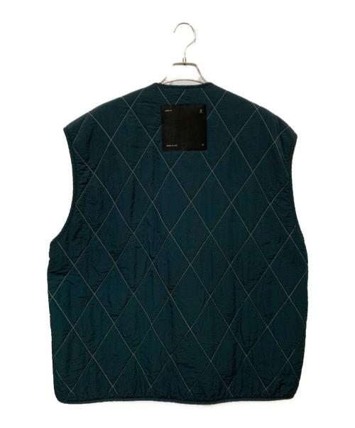 OAMC（オーエーエムシー）OAMC (オーエーエムシー) H BEAUTY&YOUTH (エイチ ビューティー&ユース) キルティングベスト グリーン サイズ:Lの古着・服飾アイテム