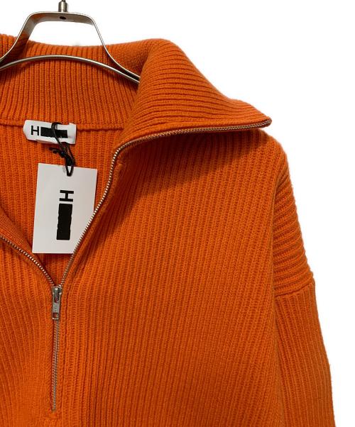 H BEAUTY&YOUTH（エイチ ビューティー&ユース）H BEAUTY&YOUTH (エイチ ビューティー&ユース) フレンチメリノ ハーフジップ畦プルオーバー オレンジ サイズ:L 未使用品の古着・服飾アイテム