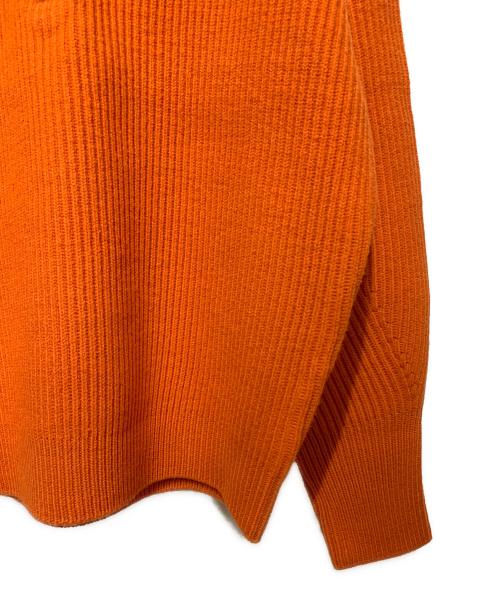 H BEAUTY&YOUTH（エイチ ビューティー&ユース）H BEAUTY&YOUTH (エイチ ビューティー&ユース) フレンチメリノ ハーフジップ畦プルオーバー オレンジ サイズ:L 未使用品の古着・服飾アイテム