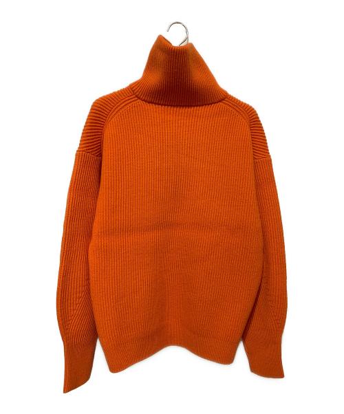 H BEAUTY&YOUTH（エイチ ビューティー&ユース）H BEAUTY&YOUTH (エイチ ビューティー&ユース) フレンチメリノ ハーフジップ畦プルオーバー オレンジ サイズ:L 未使用品の古着・服飾アイテム