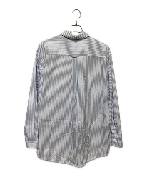 A.P.C.（アーペーセー）A.P.C. (アーペーセー) LACOSTE (ラコステ) コットンオックスフォード ストライプシャツ スカイブルー×ホワイト サイズ:Lの古着・服飾アイテム