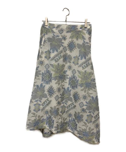 plantation（プランテーション）Plantation (プランテーション) S エンブロJQ  スカート ホワイト サイズ:M 未使用品の古着・服飾アイテム