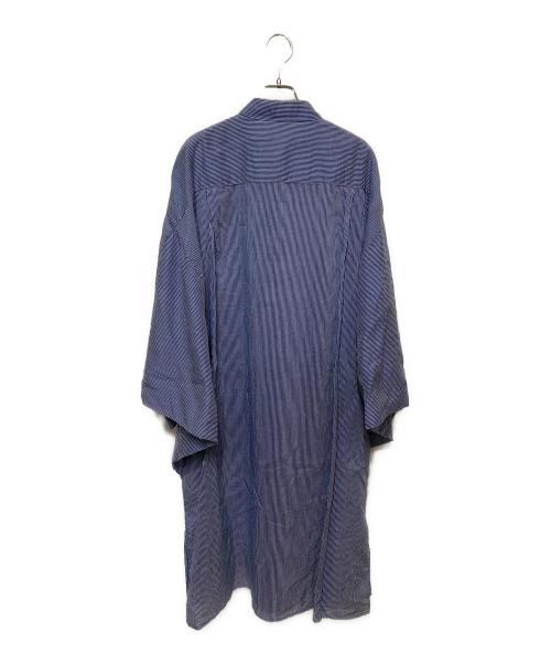 plantation（プランテーション）Plantation (プランテーション) LUXEストライプワンピース ブルー サイズ:M 未使用品の古着・服飾アイテム