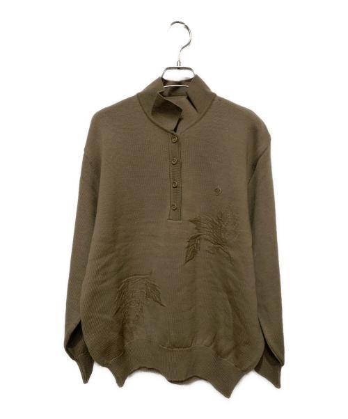 Christian Dior Sports（クリスチャン ディオールスポーツ）Christian Dior Sports (クリスチャン ディオールスポーツ) ニットポロシャツ ベージュ サイズ:Lの古着・服飾アイテム