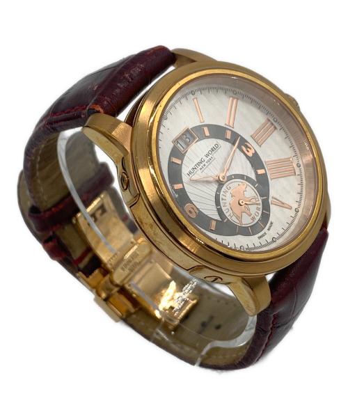 HUNTING WORLD（ハンティングワールド）HUNTING WORLD (ハンティングワールド) クォーツ 腕時計 ホワイト×ゴールドの古着・服飾アイテム