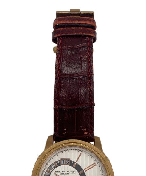 HUNTING WORLD（ハンティングワールド）HUNTING WORLD (ハンティングワールド) クォーツ 腕時計 ホワイト×ゴールドの古着・服飾アイテム