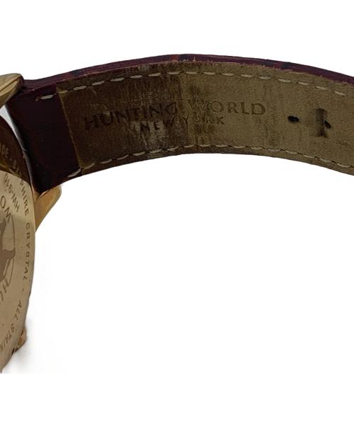 HUNTING WORLD（ハンティングワールド）HUNTING WORLD (ハンティングワールド) クォーツ 腕時計 ホワイト×ゴールドの古着・服飾アイテム