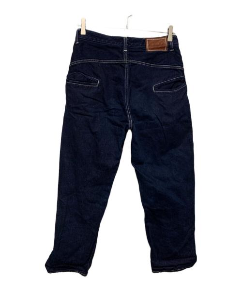 mina perhonen（ミナ ペルホネン）mina perhonen (ミナ ペルホネン)  always リネン混 テーパード デニム  インディゴ サイズ:38の古着・服飾アイテム