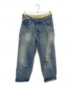 mina perhonenミナ ペルホネン）の古着「alwaysテーパードデニムパンツ」｜インディゴ